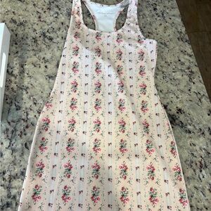 LoveShackFancy Cream Floral Dress